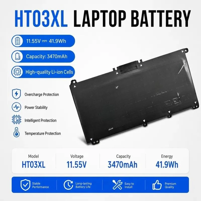 HT03XL High Energy Battery for HP Star 14 15 TPN-Q207 Q208 C135 I130 TPN-C131 Laptop Replacement