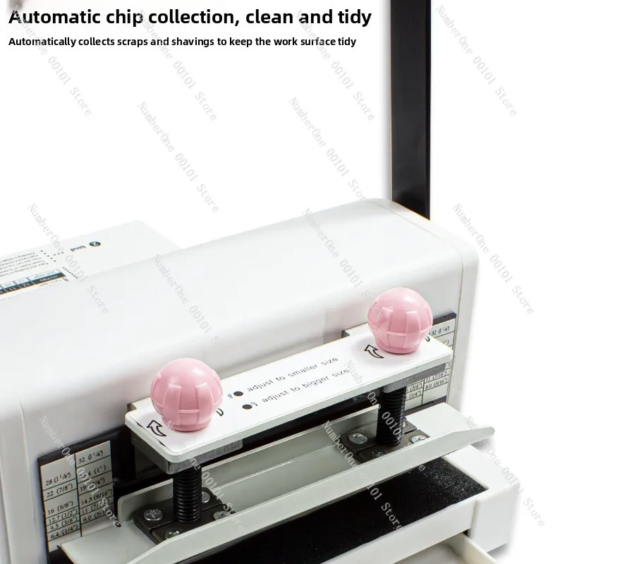 Household Mini Ring Binding Machine, 12-Hole Multifunctional Loose Leaf Paper Punch Binder For Home Document Organizing