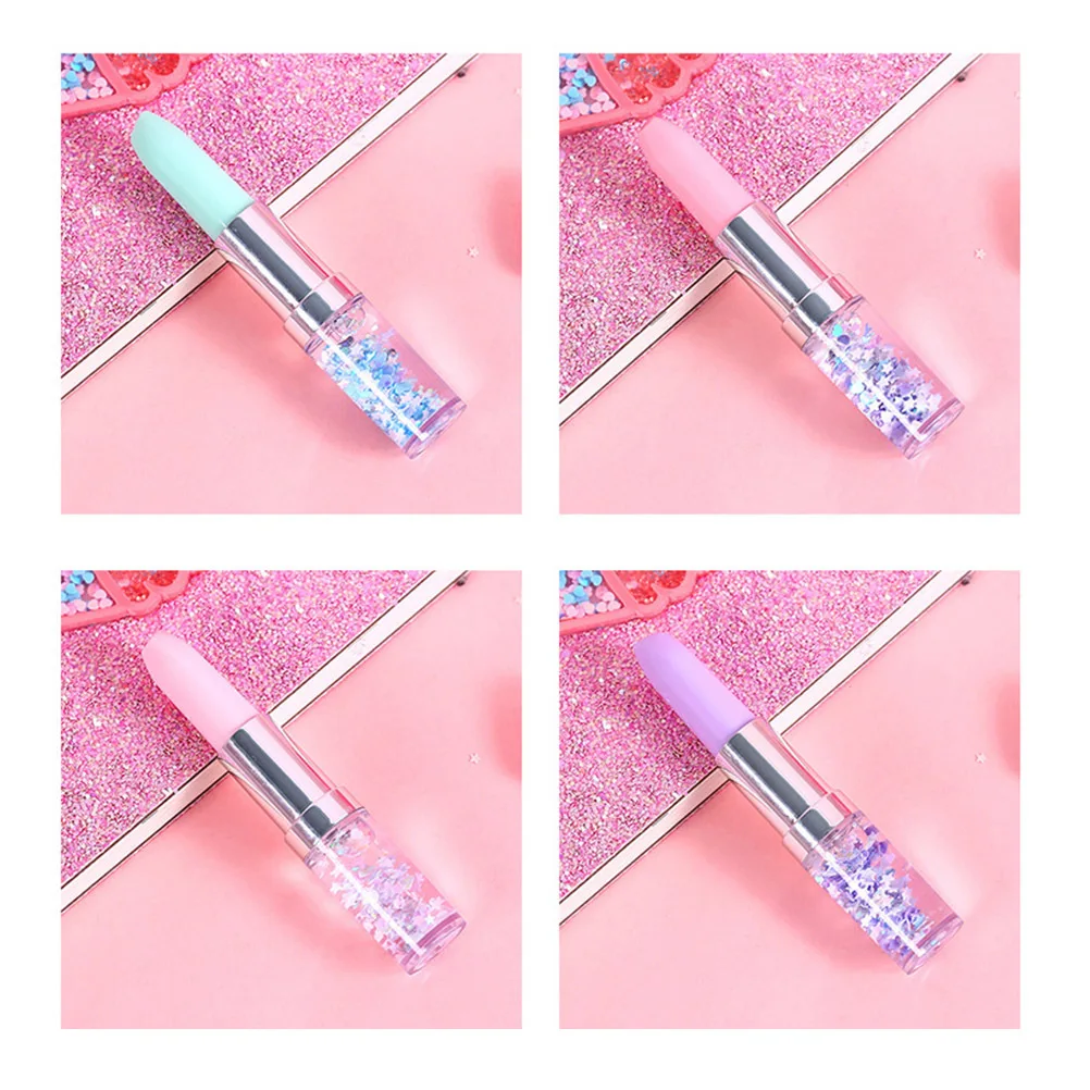 

4Pcs Lipstick Shape Gel Signing Pens Cartoon Design for Kids Students Black Gel Writing Pens School Stationery Supplies