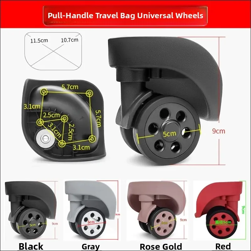 Universal Wheel Luggage Wheel Accessories Travel Suitcase Rolling Wheel Replacement Part for Suitcase Handheld Handle