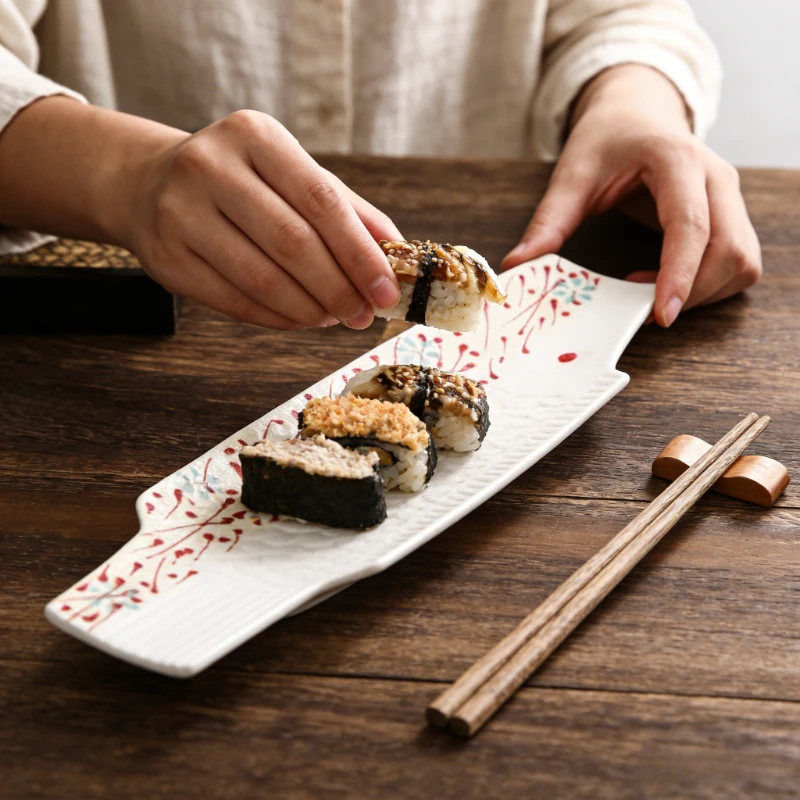 Creative Unique Irregular Japanese Fish-shaped Plates,exquisite Household Serving Commercial Sashimi, Snack Sushi Cooking Plate