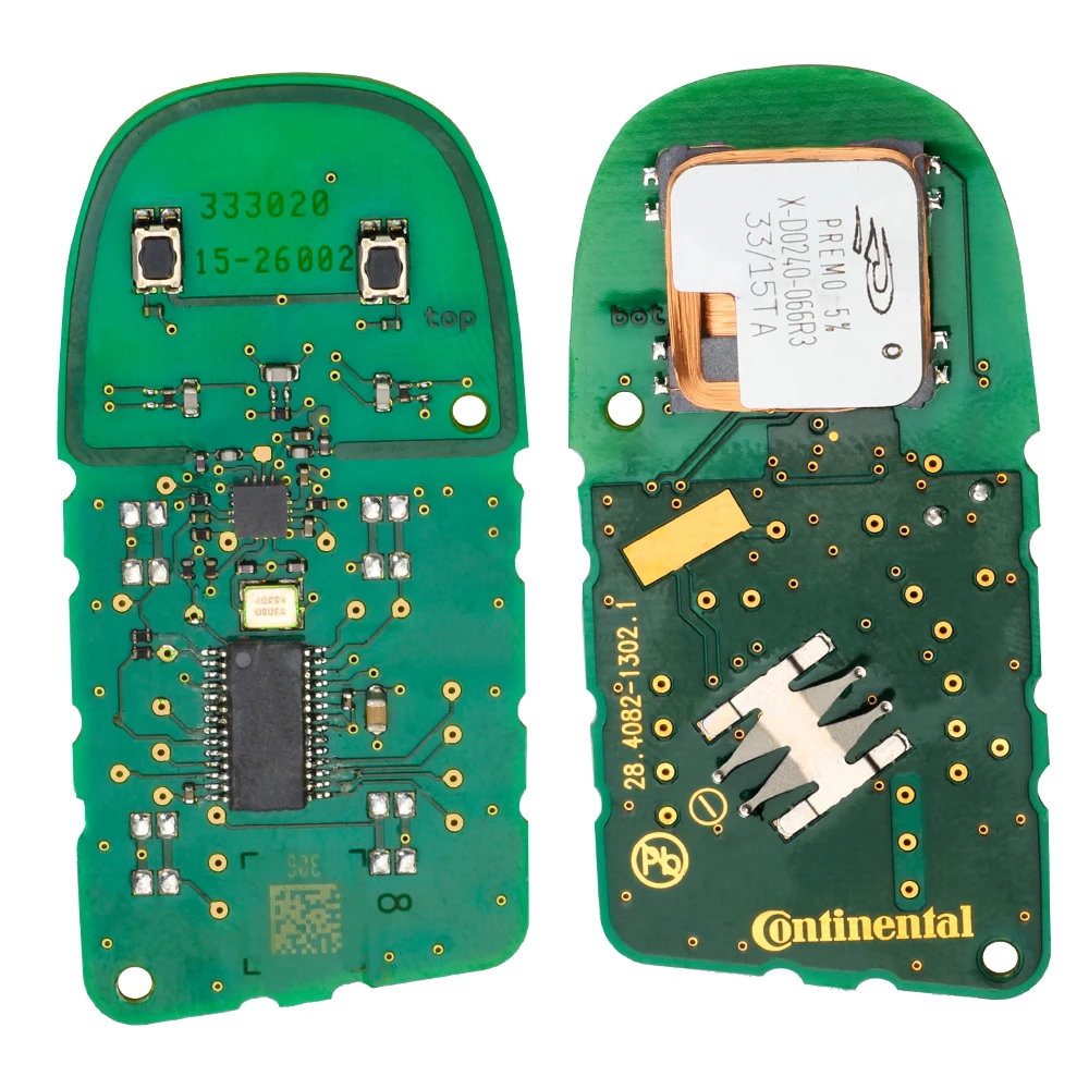 KEYECU OEM For European Fiat Freemont 2011-2016 FCC ID: M3N-40821302 Remote Smart Proximity Key Fob 2 Button 433MHz PCF7945 ID46