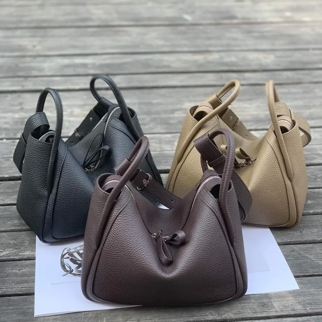 New Lindy Doctor Bag Top Layer Cowhide Leather Large Capacity Handbag Single Shoulder Women's Bag Versatile High Quality Leather