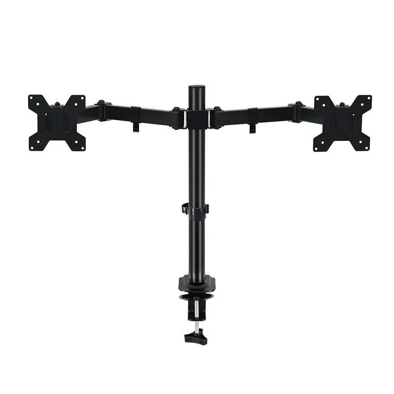 Monitor support telescopic rotating double bracket brain multi-function rotating office frame