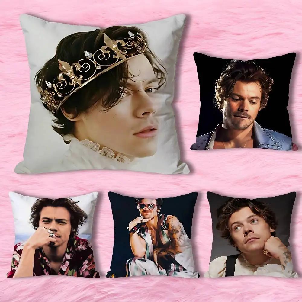 

Singer H-Harry S-Styles Pillow Cases for Bedroom Living Room Sofa Home Decor Polyester Cushion Cover with Zipper