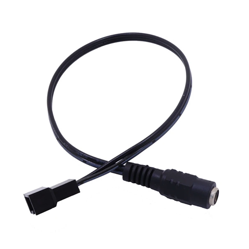 1PC Connect DC 5521 to 4Pin Adapter Cables 4 Pin Computer PC Fan Power Cable Connector Adapter 12V 30cm