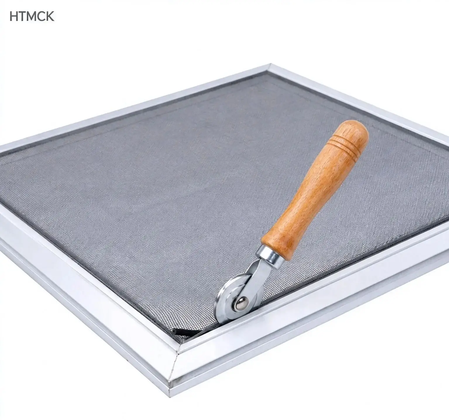 HTMCKWooden Handle Steel Wheel Roller, Hand Spline Roller Tool for Window & Screen Door Installation