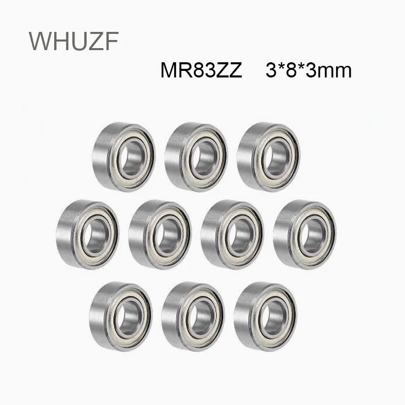 

WHUZF Free Shipping MR83zz Bearing 10/20/50PCS 3*8*3 mm ABEC-5 Miniature MR83 Z ZZ High Precision MR83Z Ball Bearings