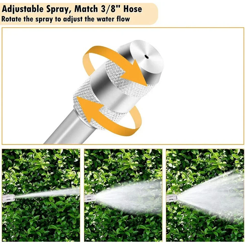 

Sturdy Brass Barb Sprayer Wand, 38 Length, Stainless Steel Construction, Adjustable Nozzle, Perfect for Lawn and Porch Use