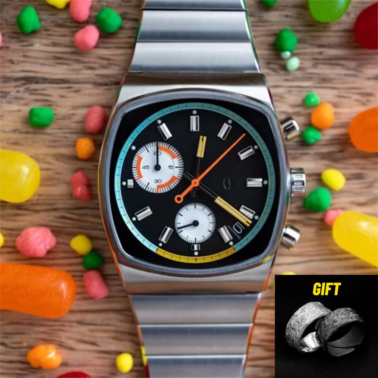 CILOA Herren Quadratische Quarz-Armbanduhr Neu in der Kollektion Hochwertige Wasserdichte Automatik-Uhr Mechanisches Uhrwerk Männergeschenk