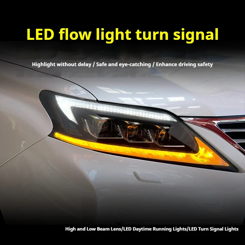 FT Car Lights ForLexus RX Headlights 2009-2015 RX270 RX350 LED Projetor Headlamp Daytime Running Light Automotive Accessories