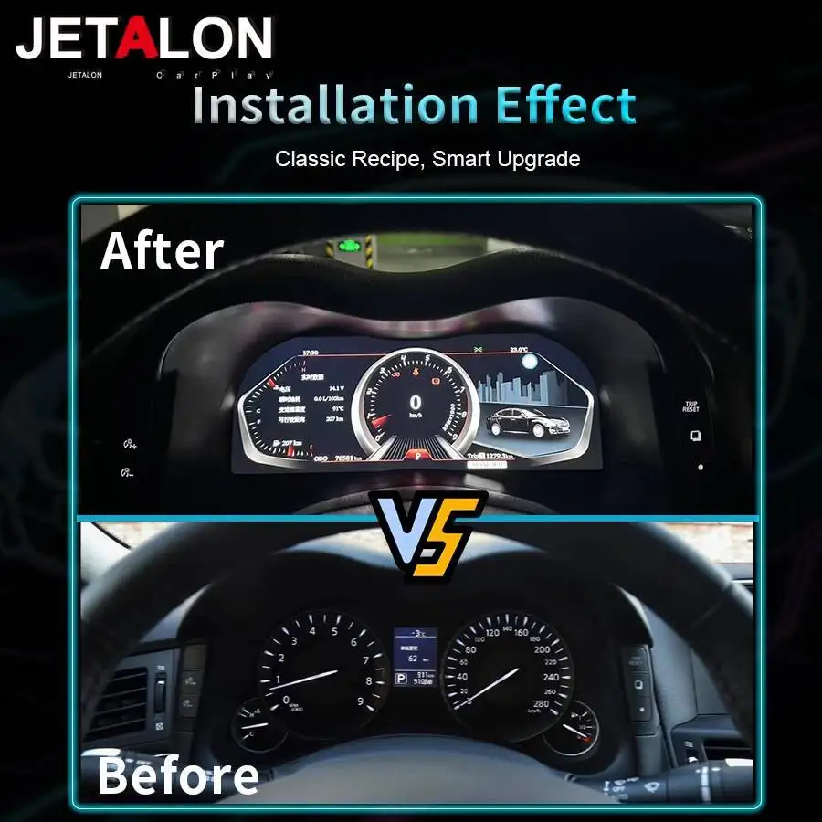 12.3inch LCD Digital Dashboard Panel For Infiniti Q70 2013-2020 Tachometer Odometer Virtual Cockpit GPS Speedometer Instrument