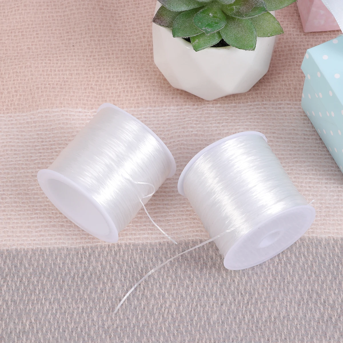 

2pcs 2 Rolls Elastic Thread for Bracelets Elastic Line Buddha Beads Crystal Rope Jewelry Accessories Crafts Strong TPU