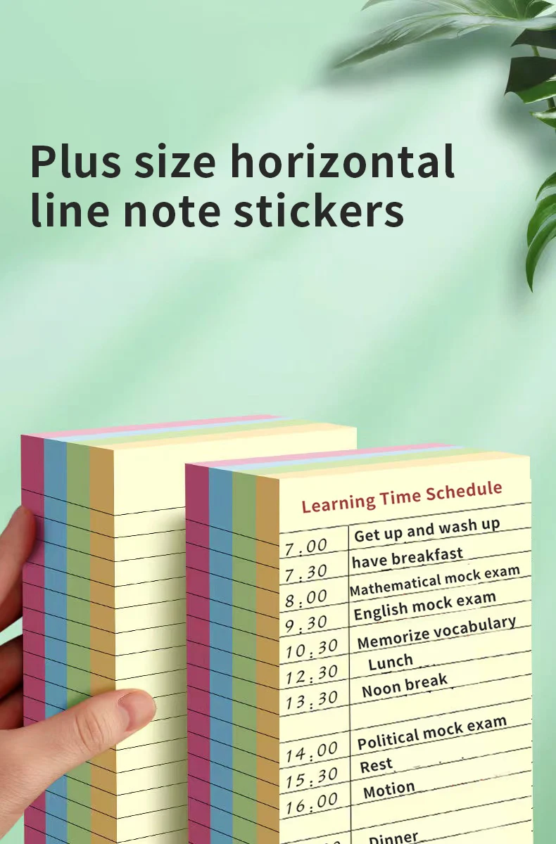 200 Blatt Line Haftnotizen, 4 Farben, tragbarer Notizmarker für Studenten, zum Schreiben von Haftnotizen, selbstklebend, einfach anzuwenden – Detail 1