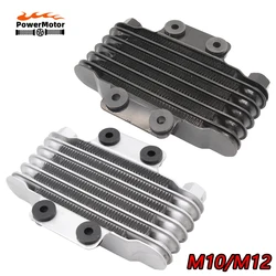 Motorcycle Oil Cooler Radiator Universal Engine Cooling M10 M12 for KTM Honda Kawasaki 150 250CC Motocross Dirt Bike Accessories