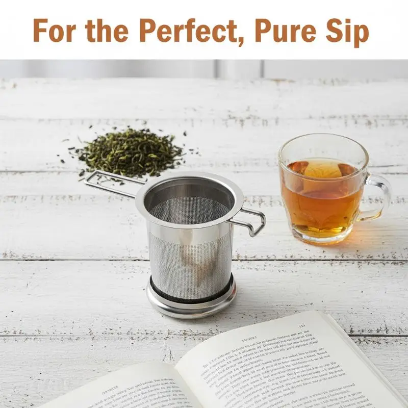 Stainless Steel Loose Leaf Tea Steeper Fine Mesh Filter Bags Mesh Coffee Filter For Reusable And Eco Friendly Tea Time