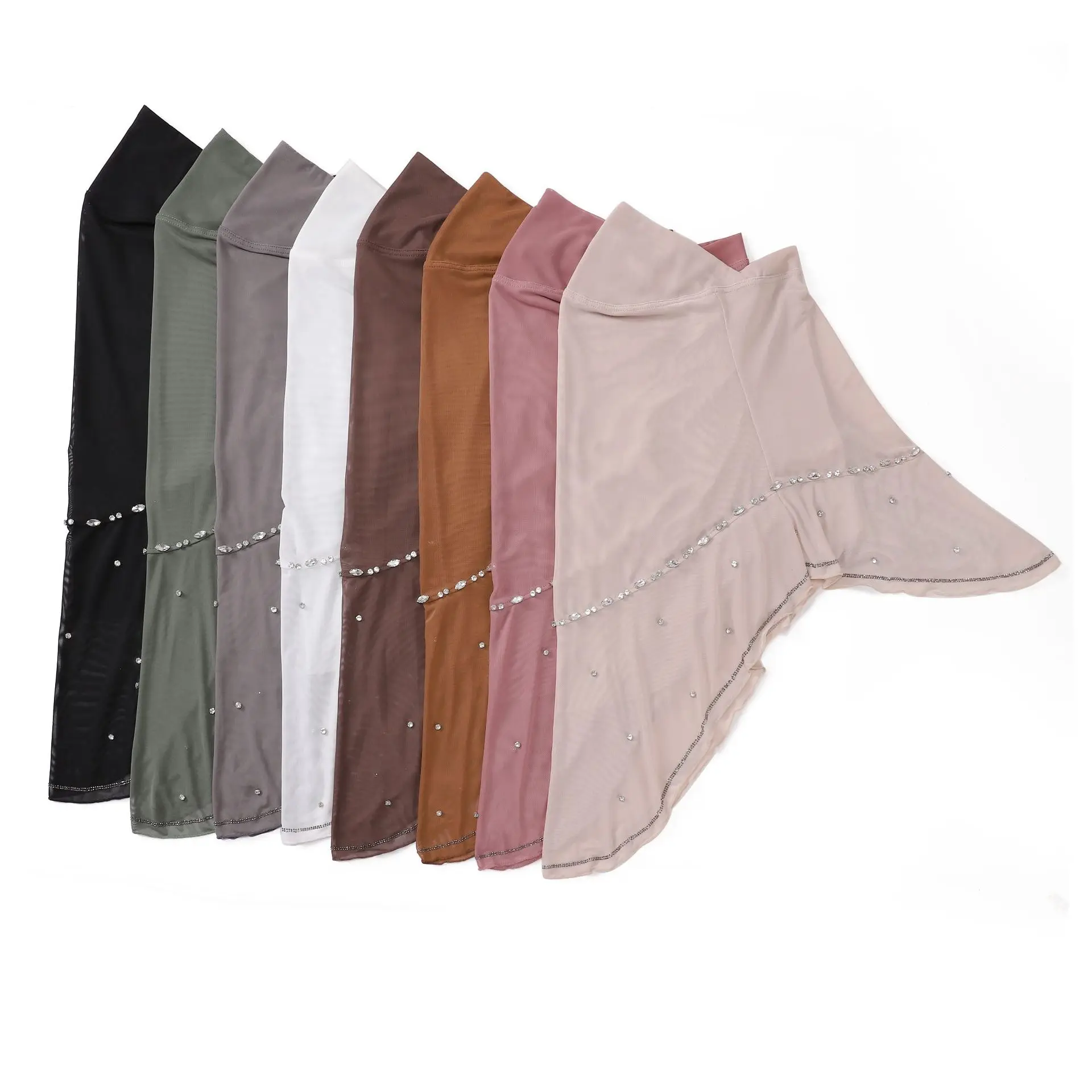 

One Piece Amira Instant Scarf Women Muslim Hijab Diamonds Headscarf Bonnet Turban Islamic Prayer Hijabs Pull On Ready Made Shawl