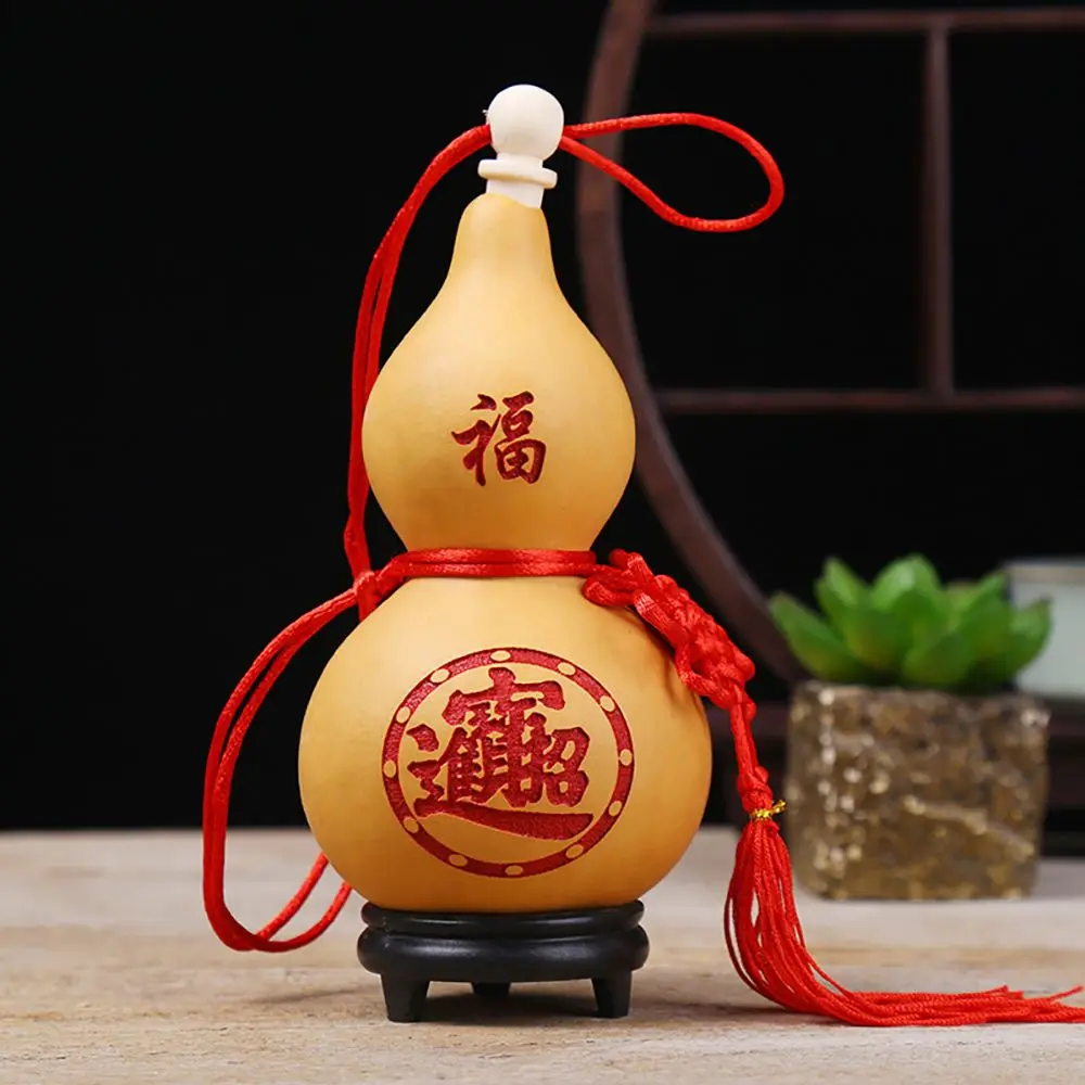 Bring Wealth and Luck Photo Props Yin Yang Feng Shui with Tassel Home Decor Housewarming Gift Gourd Crafts Hanging Ornament