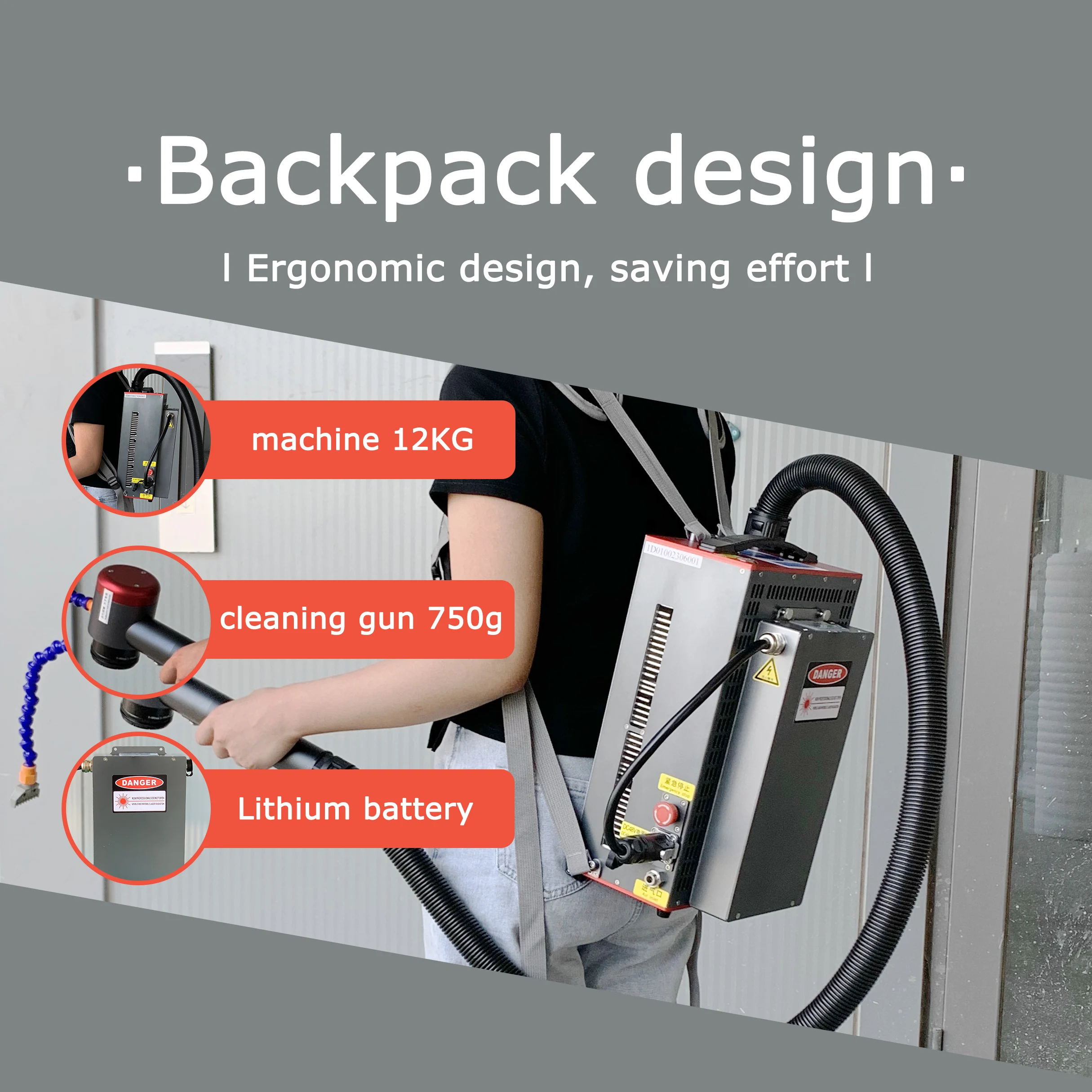 PulseCleaning Machine Paint Rust Removal 100W 200W 300W 500W Portable Cleaning Machine