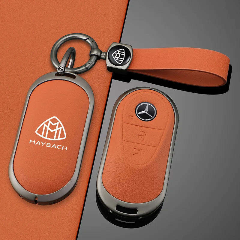 Чехол для автомобильного ключа из цинкового сплава с логотипом Maybach для Mercedes Benz Maybach C S Class W206 W223 S350 C260 C300 S400 S450 S500 Чехол для автомобильного ключа из цинкового сплава с логотипом Maybach для Mercedes Benz Maybach C S Class W206 W223 S350 C260 C300 S400 S450 S500