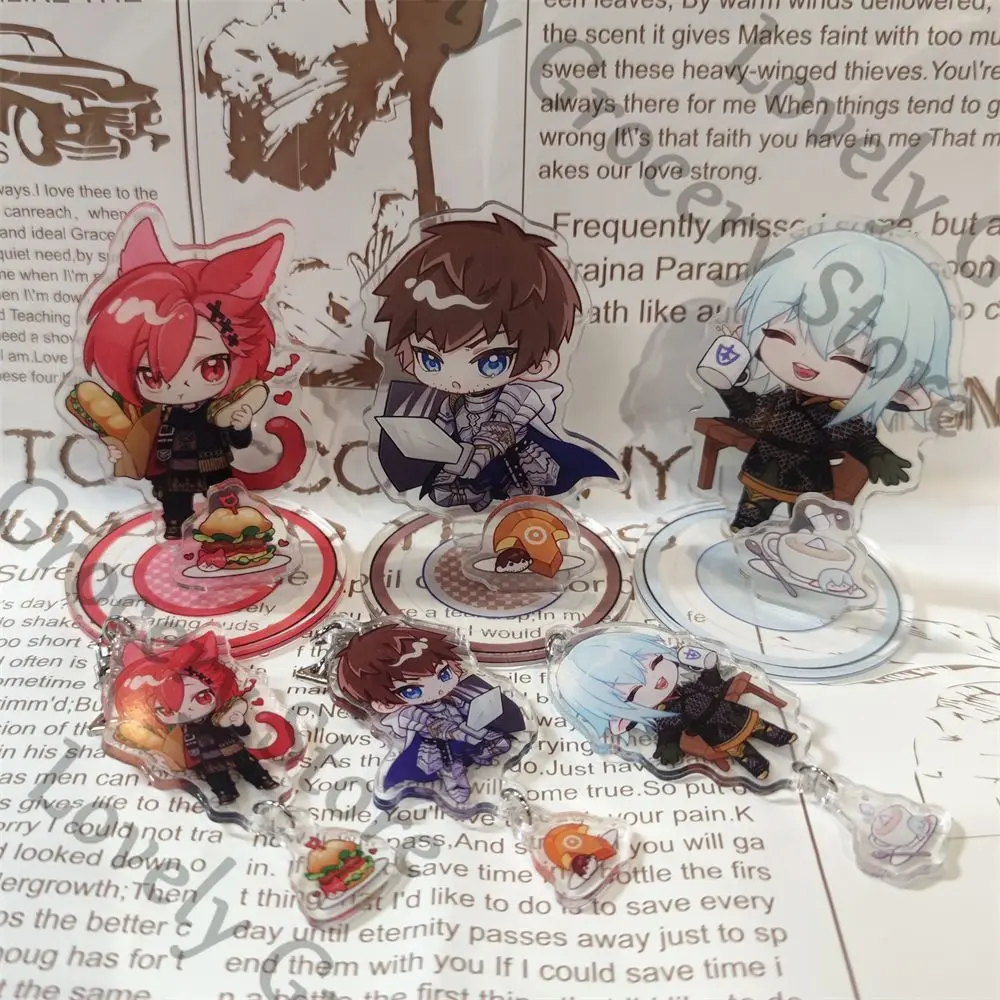 Anime Haurchefant Greystone Meteor ‌ G'raha Tia ‌ Llavero con letrero de pie de dibujos animados para Cosplay, figura acrílica con soporte, regalo de mascota