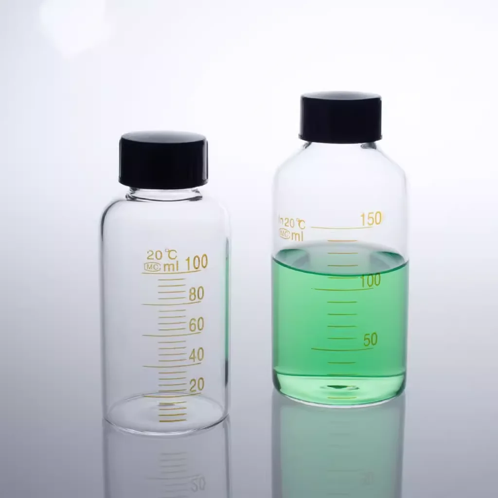 

1000ml Laboratory scale round borosilicate glass serum bottle screw-top scale reagent bottle sample bottle corrosion resistance