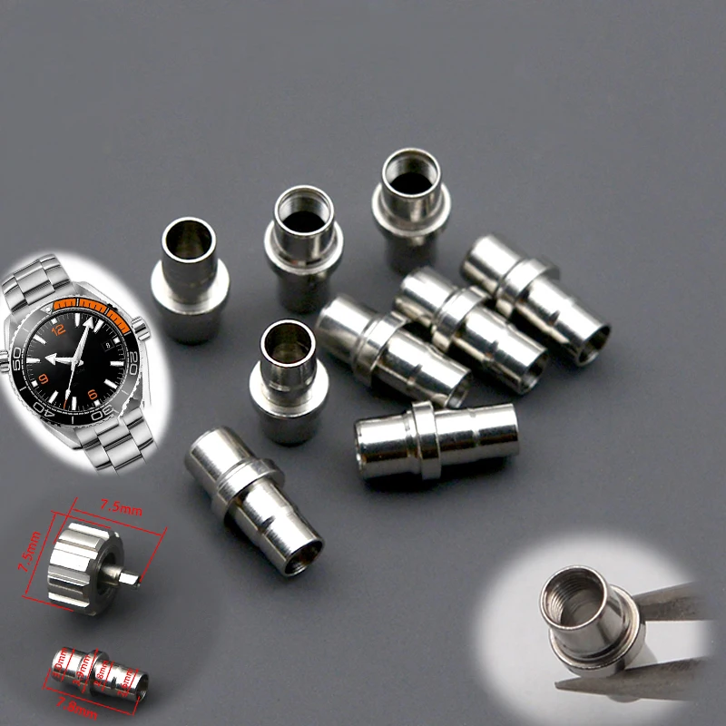 Корона для часов 7,5 мм с трубкой для серии часов OMG SEAMASTER 600, запасные аксессуары, индивидуальные детали
