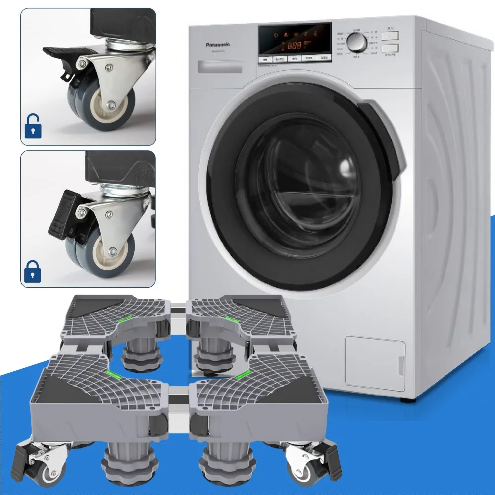 Washing Machine Mobile Bracket Wave Wheel Drum Universal Lifting Multifunctional Shock-absorbing and Height Increasing Base Pad