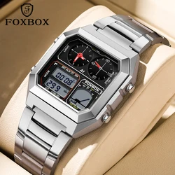 2024 LIGE LED orologio da uomo Luxury Man Steel Luminous Date orologio da polso orologi impermeabili sport Square Men Casual New Quartz Clock