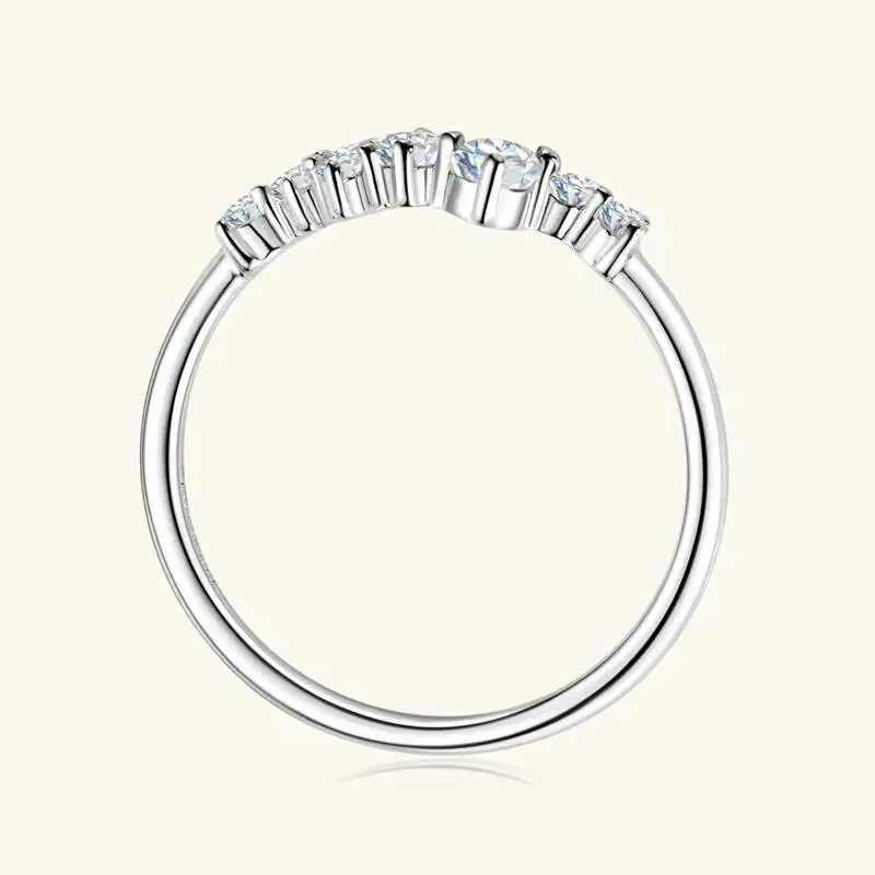 925 Sterling Silver Ring Moissanite Sterling Silver Wedding Engagement Finger Rings Fashion Band For Women Fine Jewelry