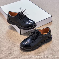 Spring & Autumn Children Patent Leather Shoes British Style Performance Soft Sole Casual Size 26-41