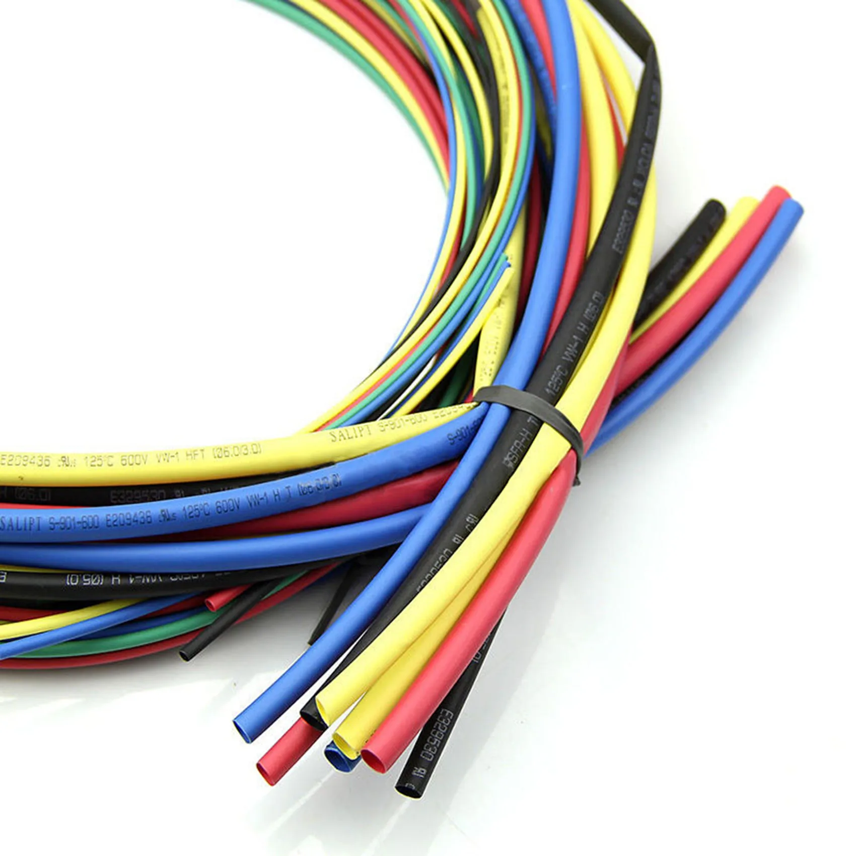 AT05-2X 55M/Kit Heat Shrink Tubing 11 Sizes Colourful Tube Sleeving Wire Cable 6 Colors