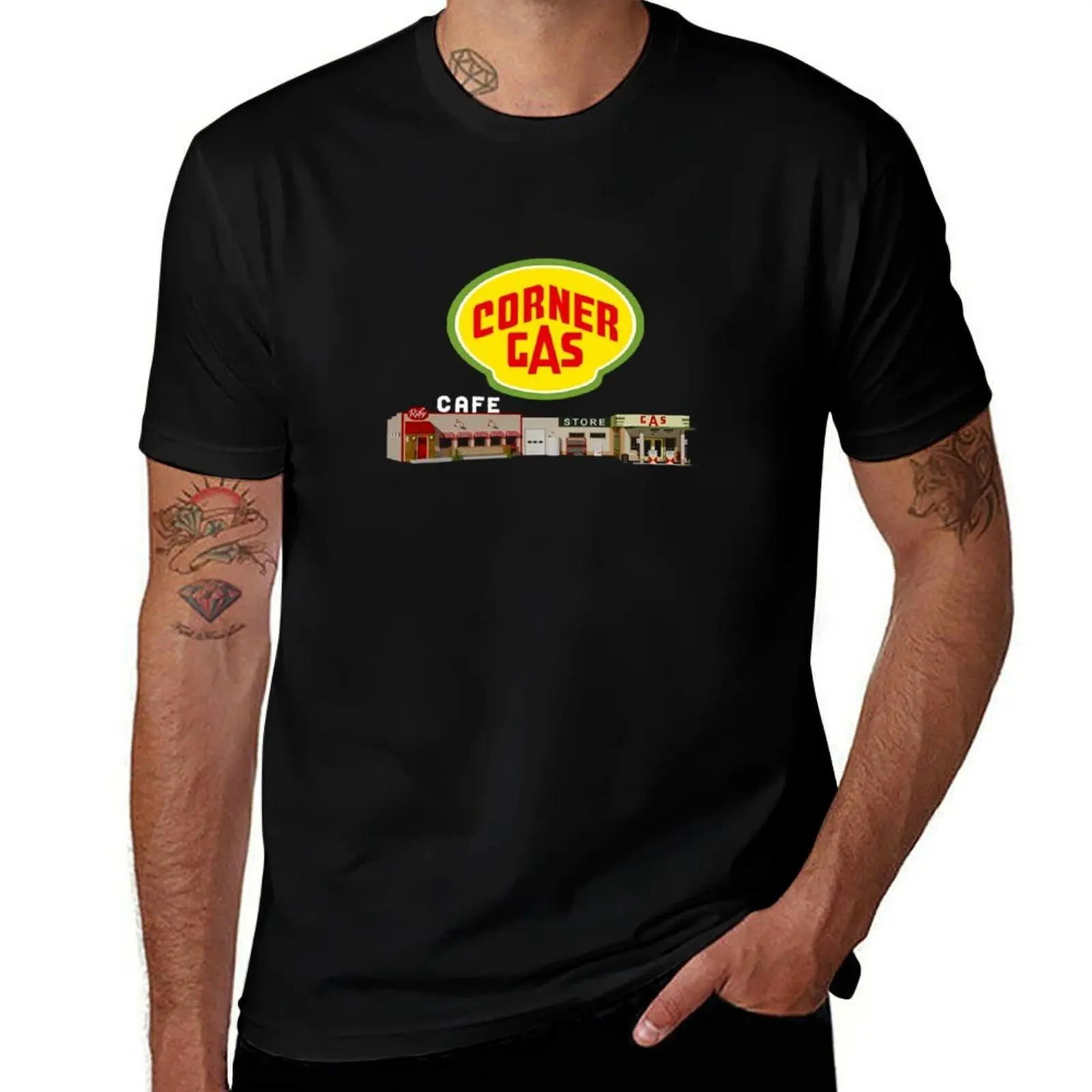Corner-Gas-Logo-and-Station-Womens T-Shirt Plus Size Outdoor Casual Top