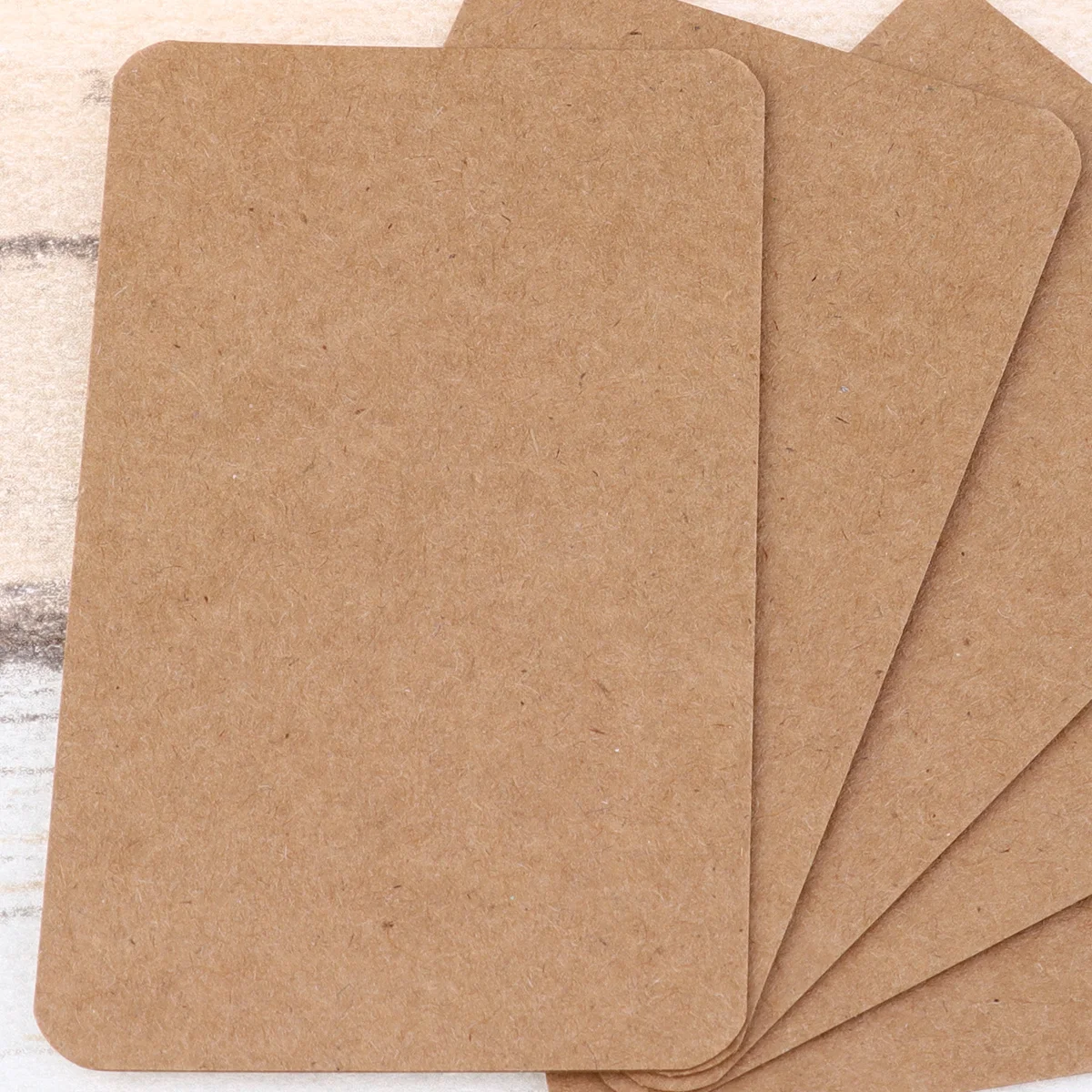 

100 pcs Kraft Paper Blank Note Cards Single Hole Punch Diy Bookmark Index Study Memo Notepad Scratch Pads For Outdoor Recording