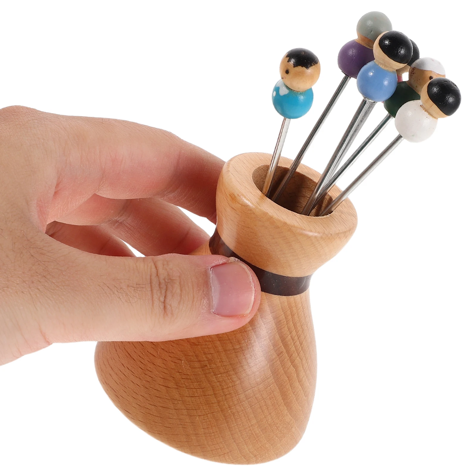 

1 Set Metal Forks Cartoon Horse Design Food Skewers Wood Holder Cake Salad Drinks Reusable Cocktail Appetizer Dessert Serving