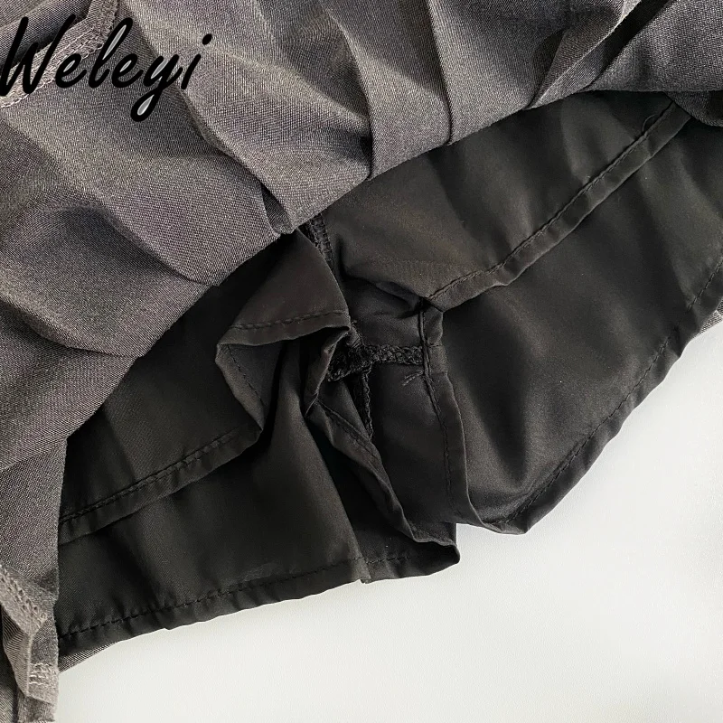 Casual Sexy Drawstring Lace-up Pleated Skirt 2024 Summer New Japanese Style Sweet Versatile High Waist Thin A-line Short Skirts