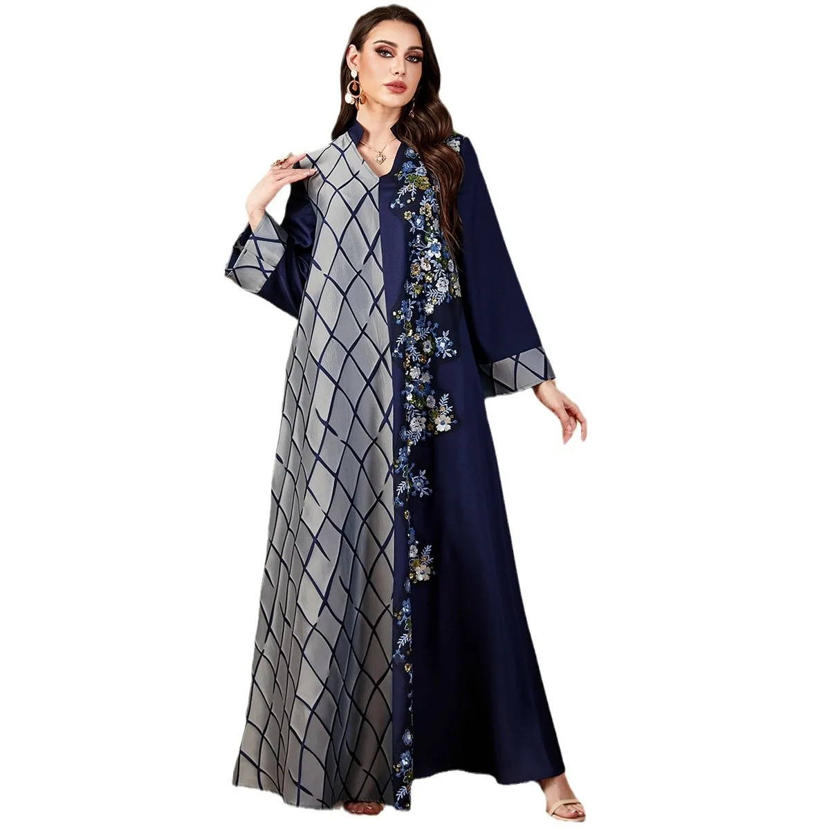 Abaya-Robe de luxe pour femmes musulmanes, kaftan, maille blanche, perles brodées, Maroc Jalabiya, vêtements islamiques arabes