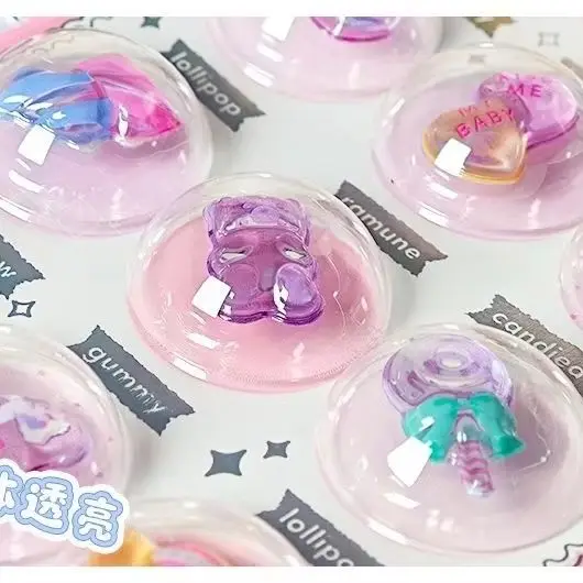 1sheet 3D Capsule Glue Relief Kawaii Stickers DIY Diary Mobile Phone Camera Decoration Cute Stickers