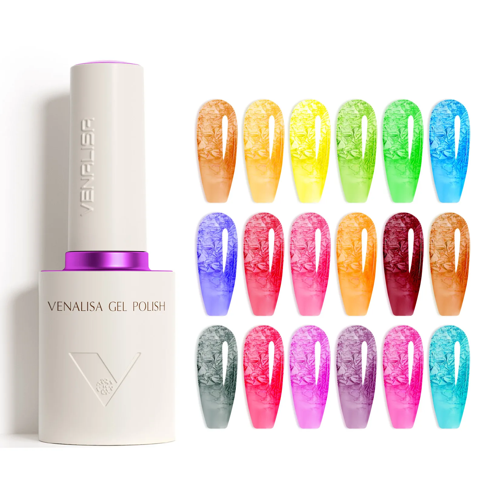 VENALISA 10ml Nail Gel Polish Round Shape Brush Super Consistency Hema/TPO Free Gorgeous Color Collection Soak Off UV LED Gel