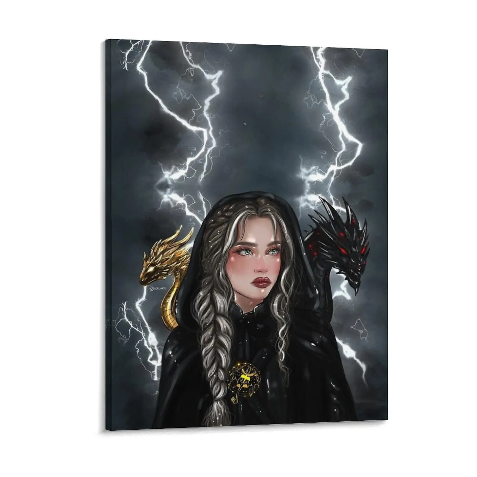 Violet Fourth Wing Canvas Painting Living Room Club Customized Wall Cave Cinema Framed Wall Painting