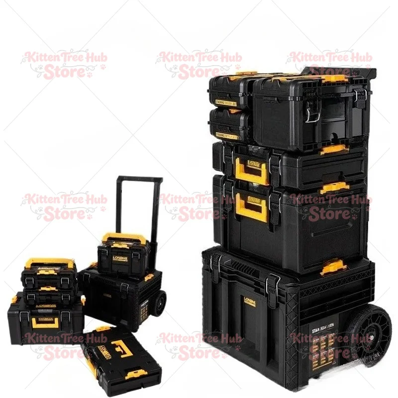Multifunctional Combination Stacking Trolley Toolbox Industrial Hardware Hand Truck for Car Household Use
