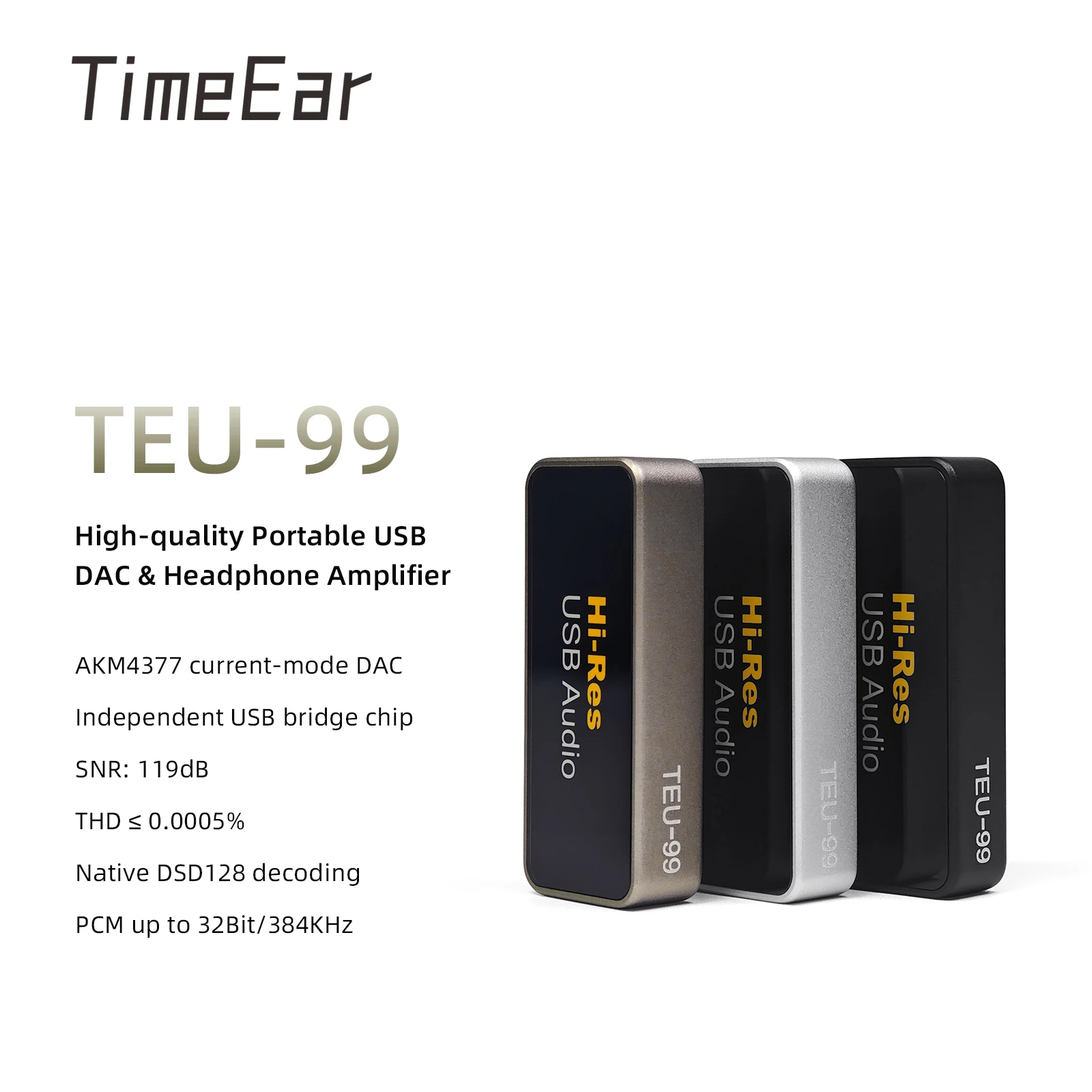 TimeEar TEU-99 USB-C mini DAC AMP amplificador de auriculares dongle portátil 3,5 MM estéreo hifi audiófilo para kz fiio fosi moondrop
