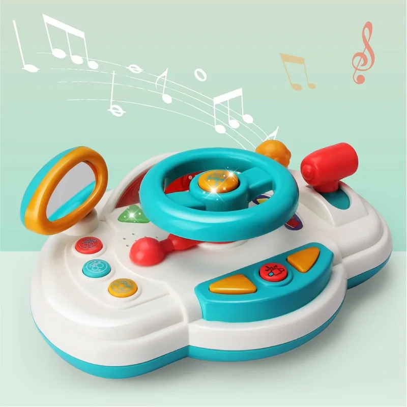 Baby 3in1 Multi-Functional Music Table Early Education Enlightenment Music Simulation Steering Wheel Storytelling Machine Puzzle