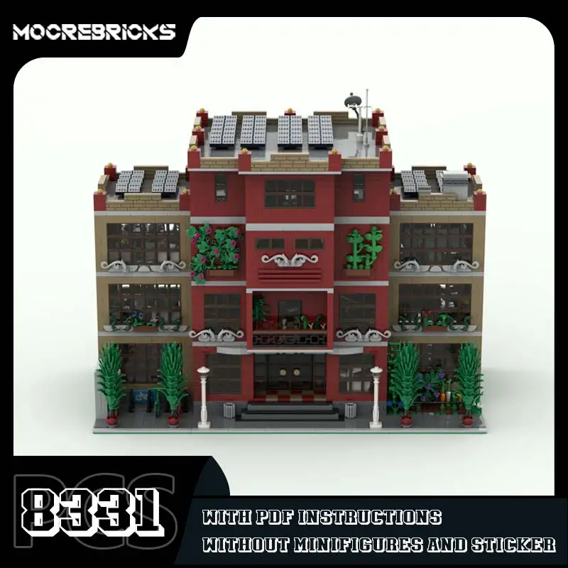 

MOC City модульная школа творческая архитектура строительные блоки сборка кирпичи украшения детские памятные игрушки