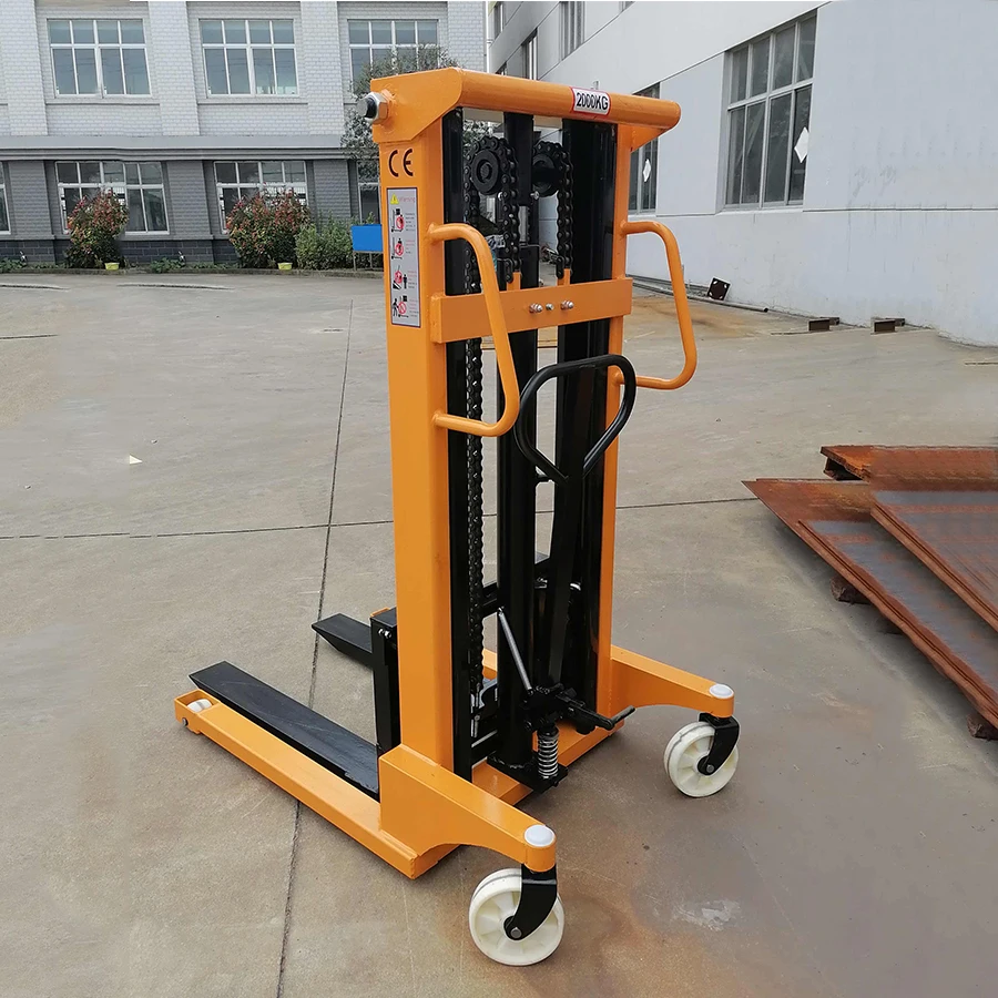

Manual Pallet Stacker Truck For Warehouses Hand Operated With Core Pump Component