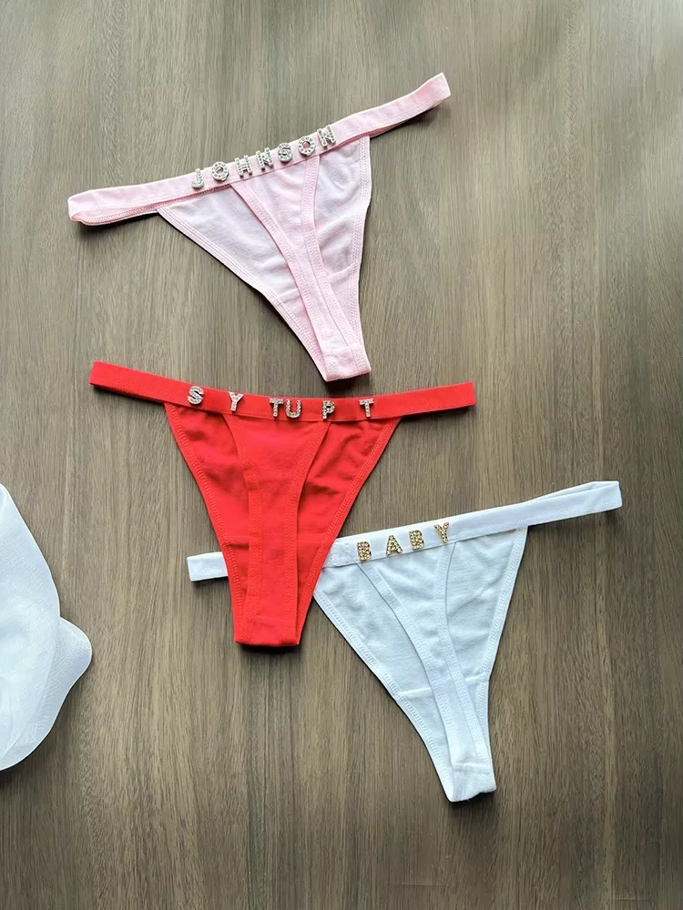 Custom Thong Name Crystal Lett - Cotton Candy Cone recension och pris