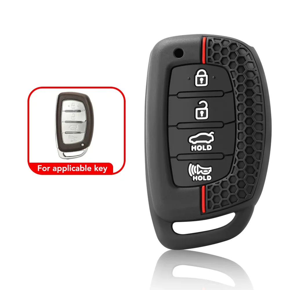 Fashion Silicone Car Key Cover Case for Hyundai Ix35 Ix45 I10 I30 I40 Tucson Santa Fe Rena Sonata Elantra Creta