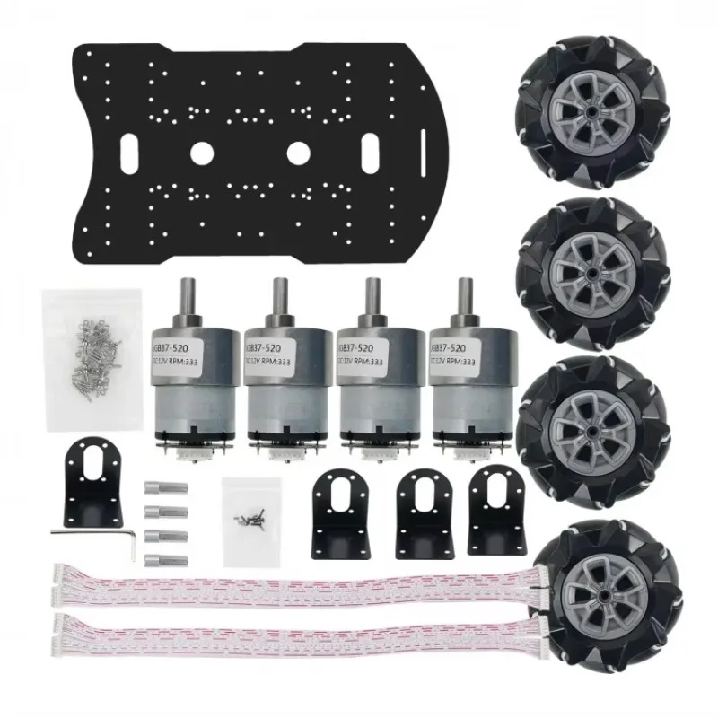 NEW 4WD Mecanum Robot Car Smart Car Chassis Kit Load Capacity 10KG with 80mm Omni Wheels Unfinished
