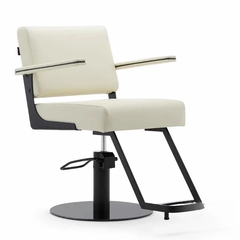 A Barber Shop Chair Hair Salon Adjustable Rotating Hair Cutting Area Hot Dyeing Seat Hairdressing Shop Stool