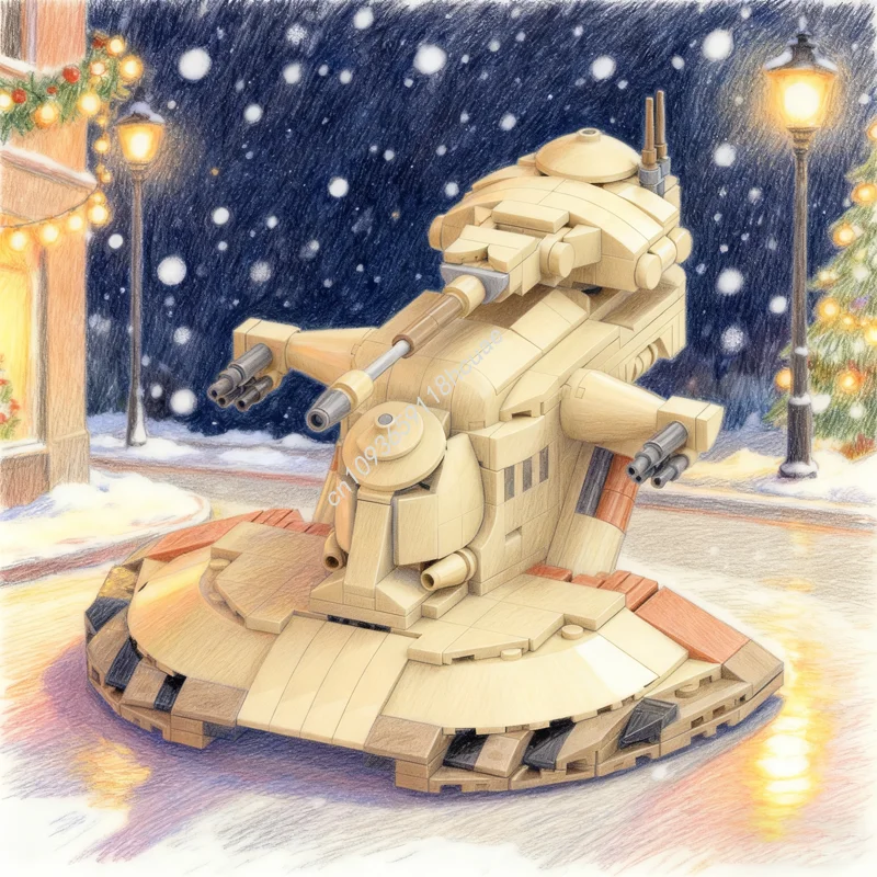 541pcs MOC AAT Armored Assault Tank Trade Star Battle Modelbouw Kerstcadeau Speelgoedblokken Architectuur Idee Onderwijs